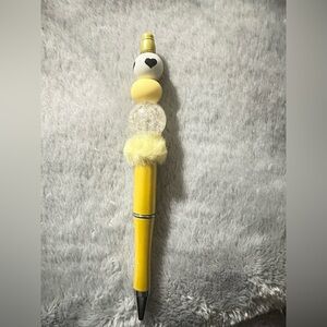 Yellow Decorative Pom-Pom Ballpoint Pen